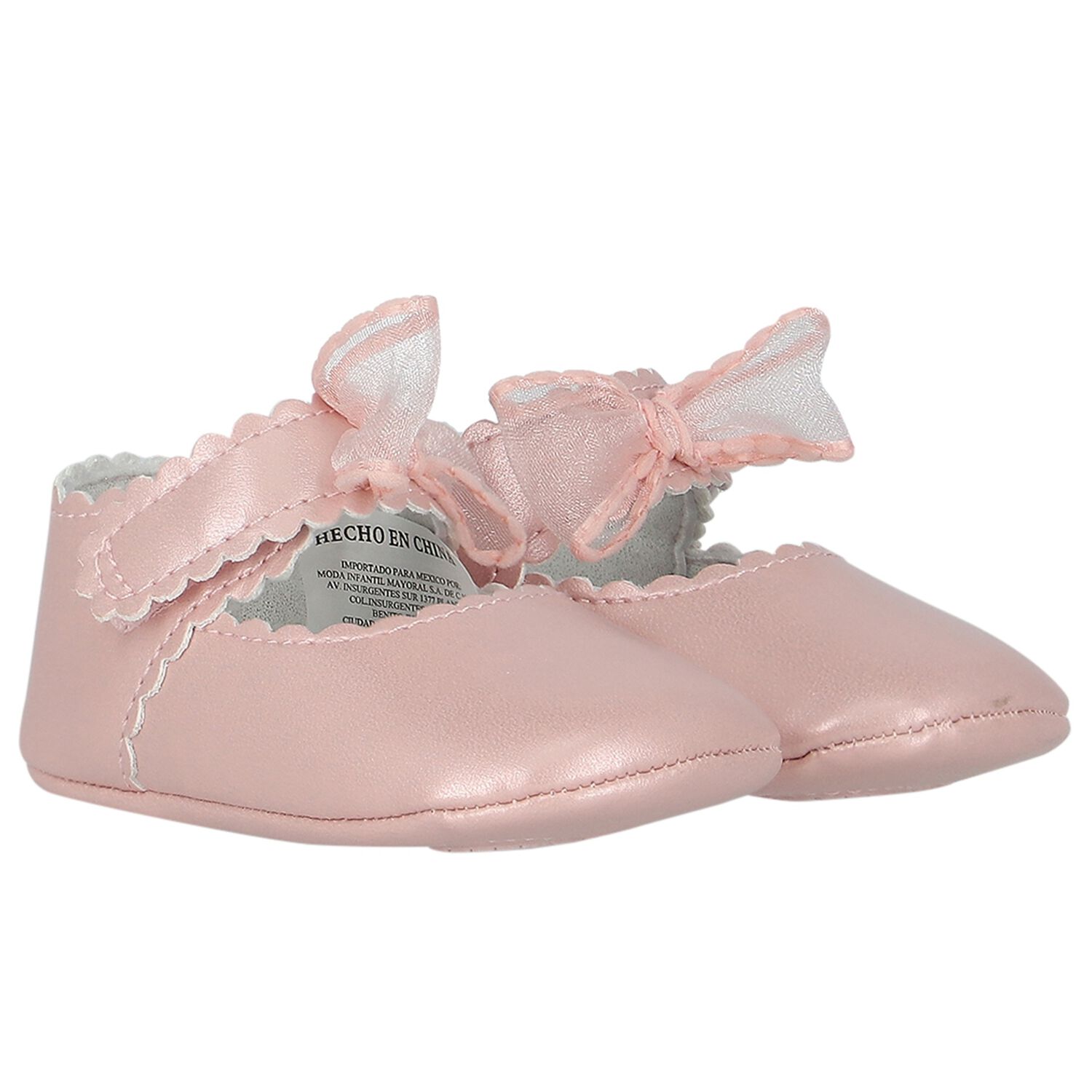 Baby Girls Pink Bow Pre Walker Shoes, 3, hi-res image number null