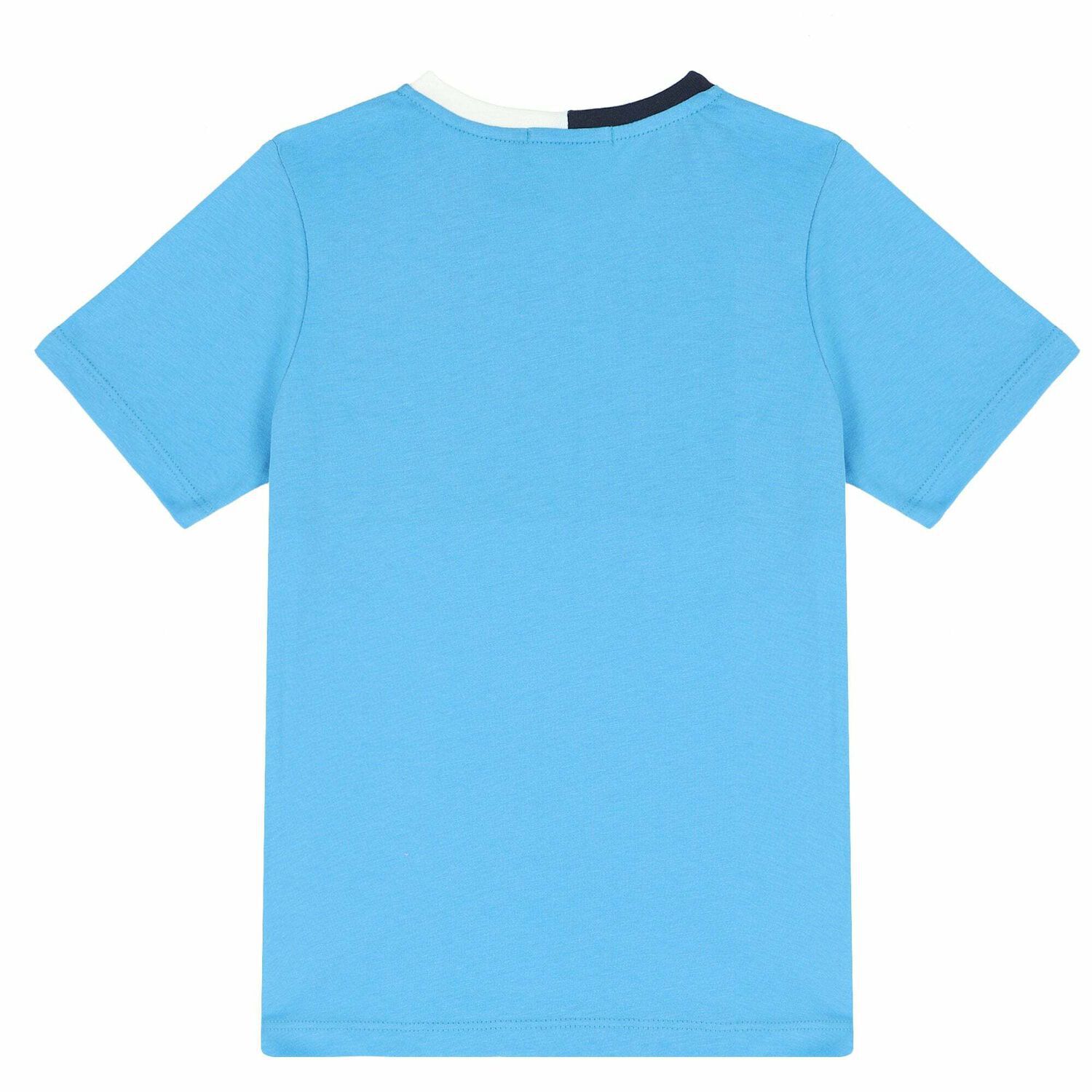 Boys Blue & White Logo T-Shirt, 3, hi-res