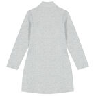 Girls Grey Logo Dress, 2, hi-res