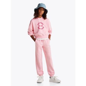 Girls Pink Logo Joggers