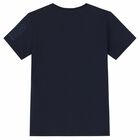 Boys Navy & White Logo T-Shirt, 1, hi-res