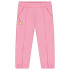 Younger Girls Pink Joggers, 1, hi-res