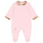 Baby Girls Pink & Beige Geo Map Babygrow Gift Set, 3, hi-res