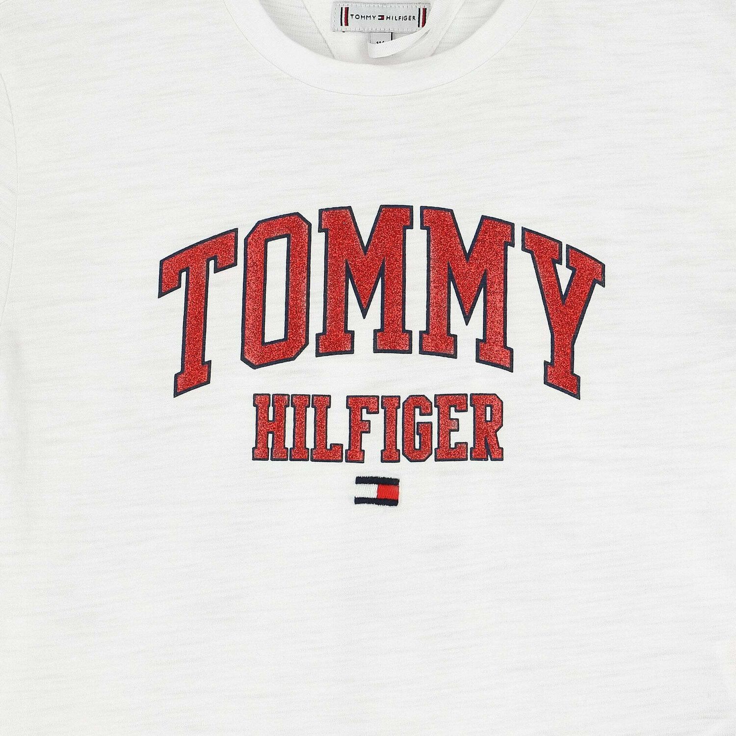 Girls White Logo T-Shirt, 1, hi-res