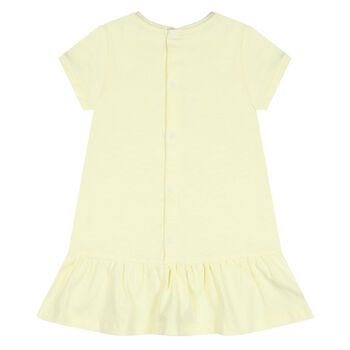 Younger Girls Yellow Bag Logo Dress