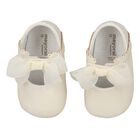 Baby Girls Ivory Bow Pre Walker Shoes, 3, hi-res