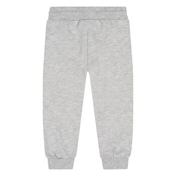 Younger Boys Grey Logo Joggers