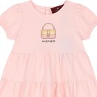 Younger Girls Pink Logo Dress, 2, hi-res