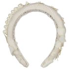 Girls Ivory Pearl Headband, 1, hi-res
