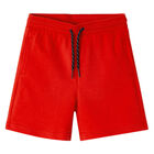 Boys Red Cotton Shorts, 4, hi-res