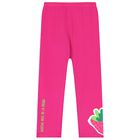 Girls White & Pink Strawberry Leggings Set, 1, hi-res