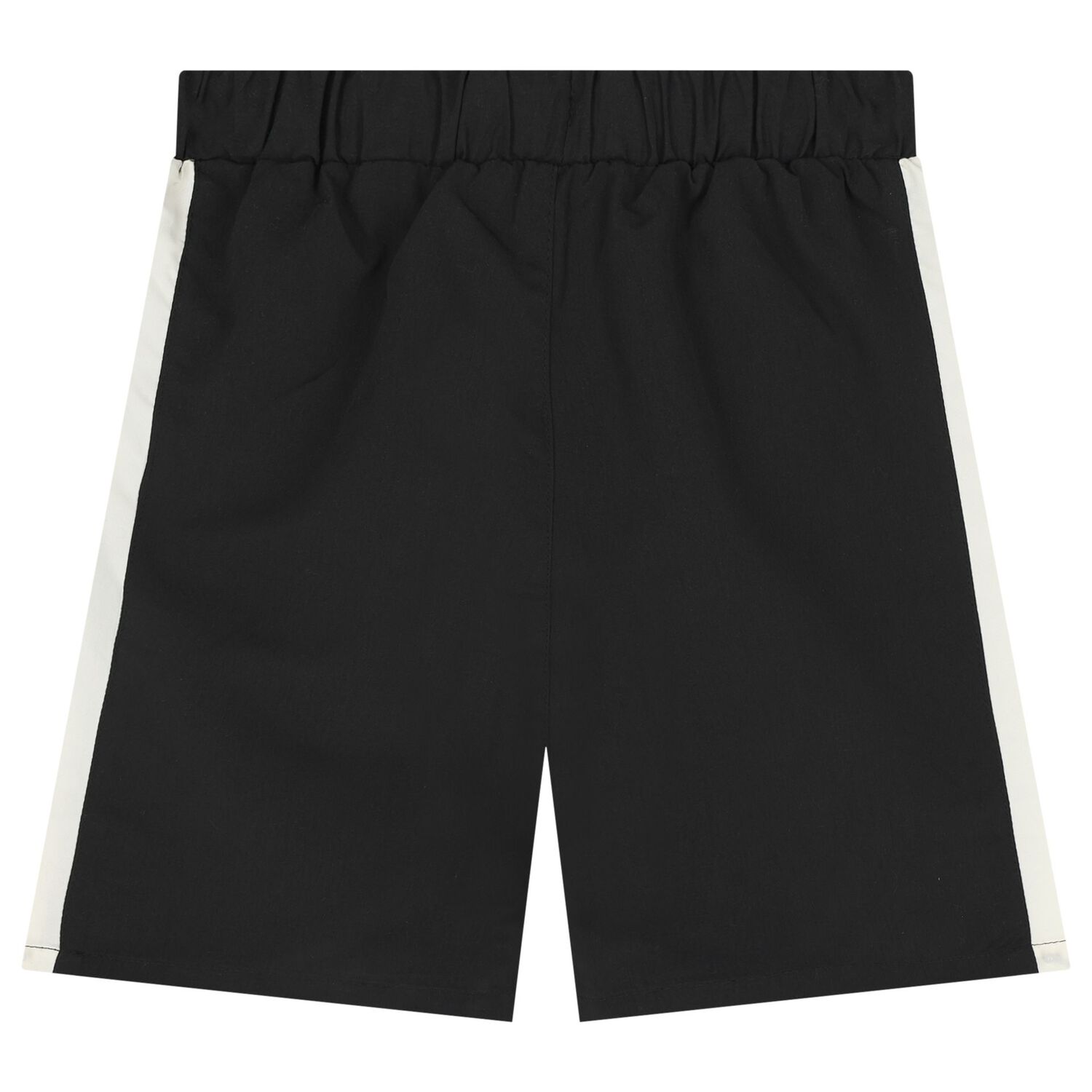 Boys Black Logo Shorts, 1, hi-res