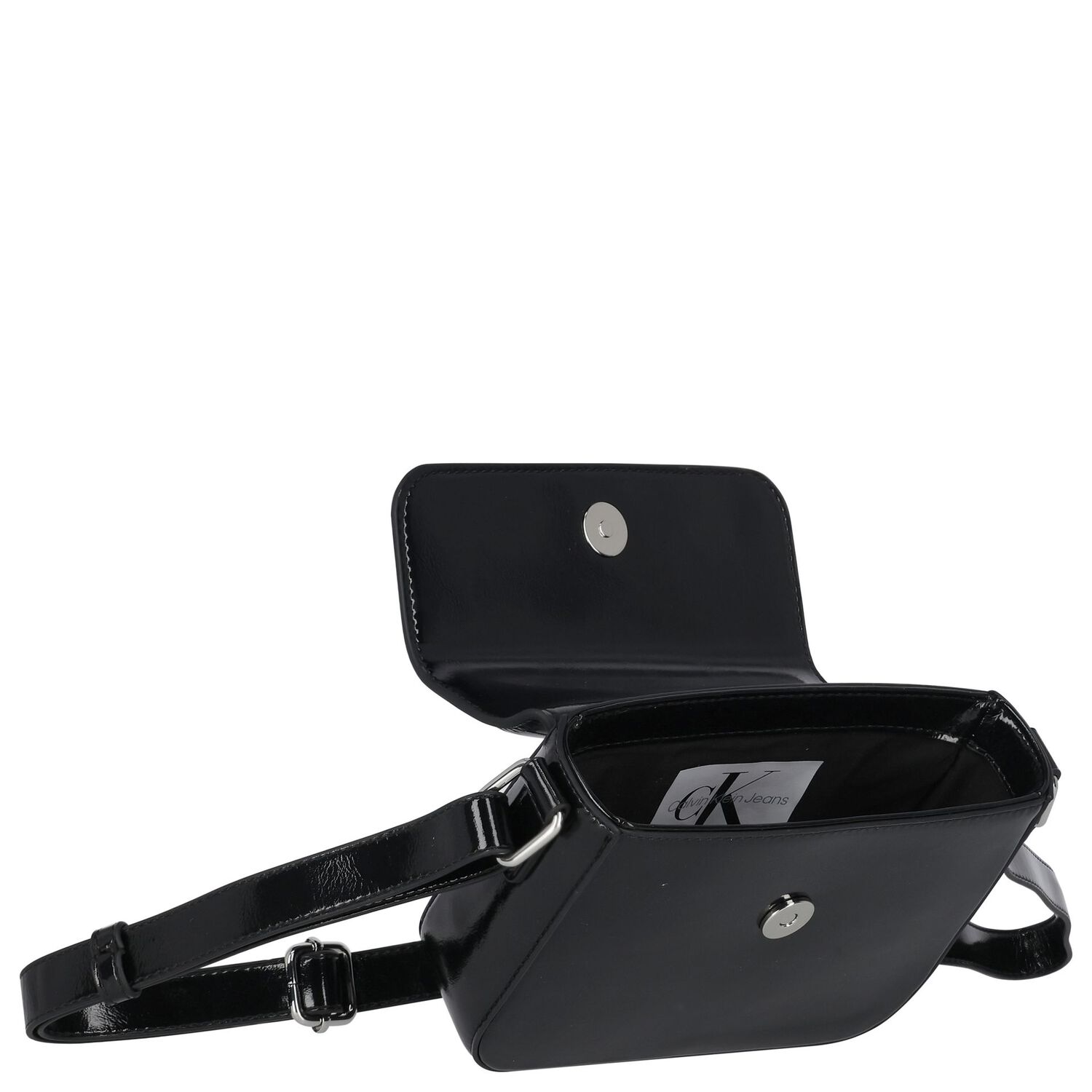 Girls Black Leather Handbag, 2, hi-res