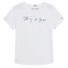 Girls White Logo T-Shirt, 2, hi-res