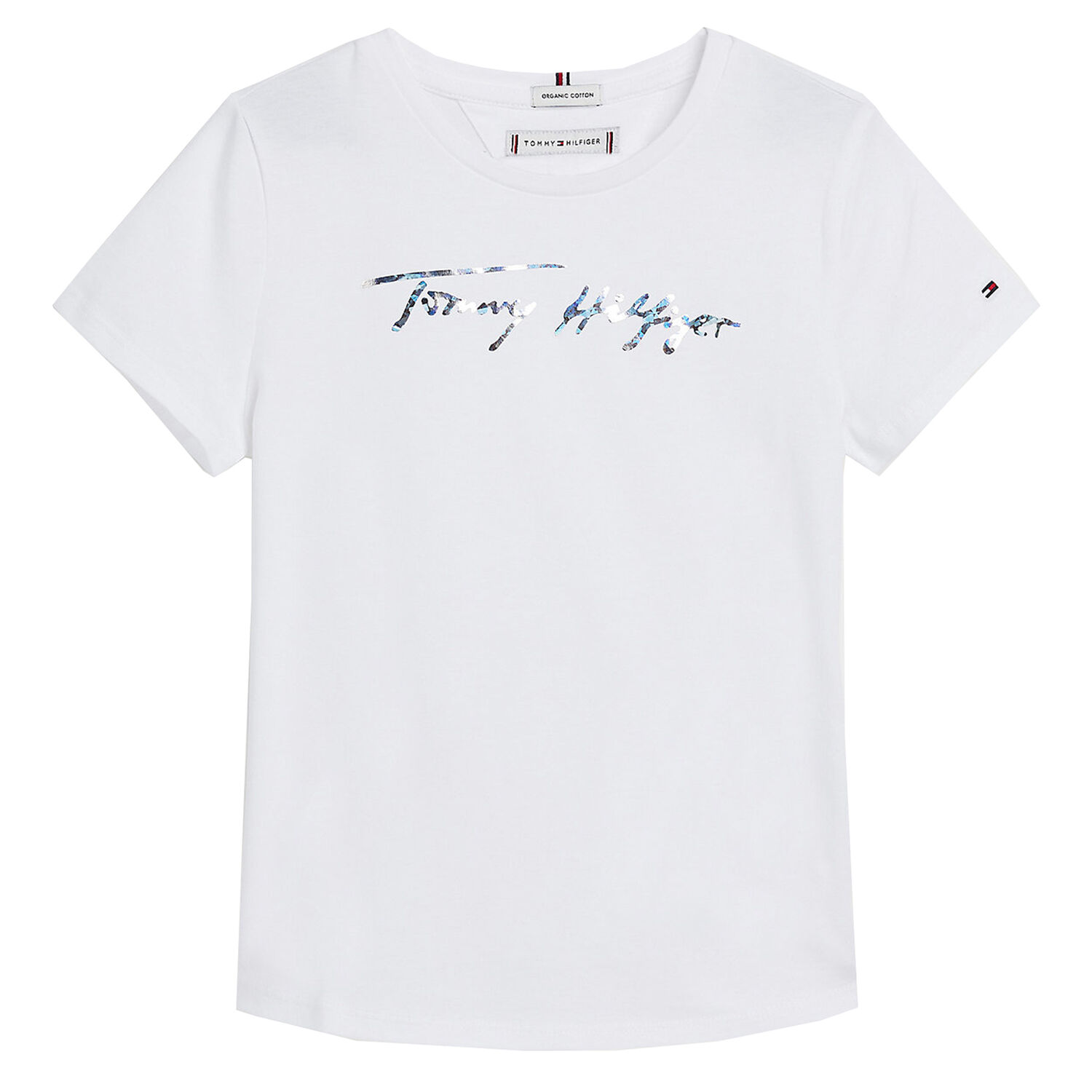 Girls White Logo T-Shirt, 2, hi-res