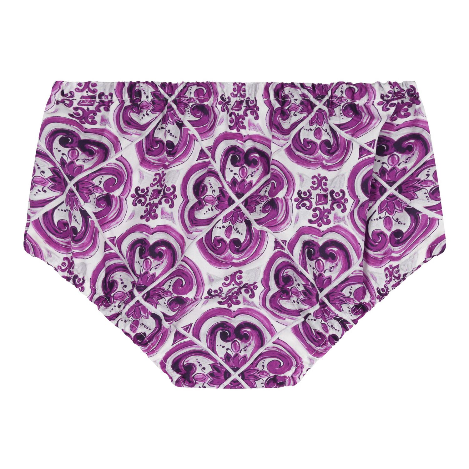 Baby Girls White & Purple Majolica Dress Set, 1, hi-res image number null