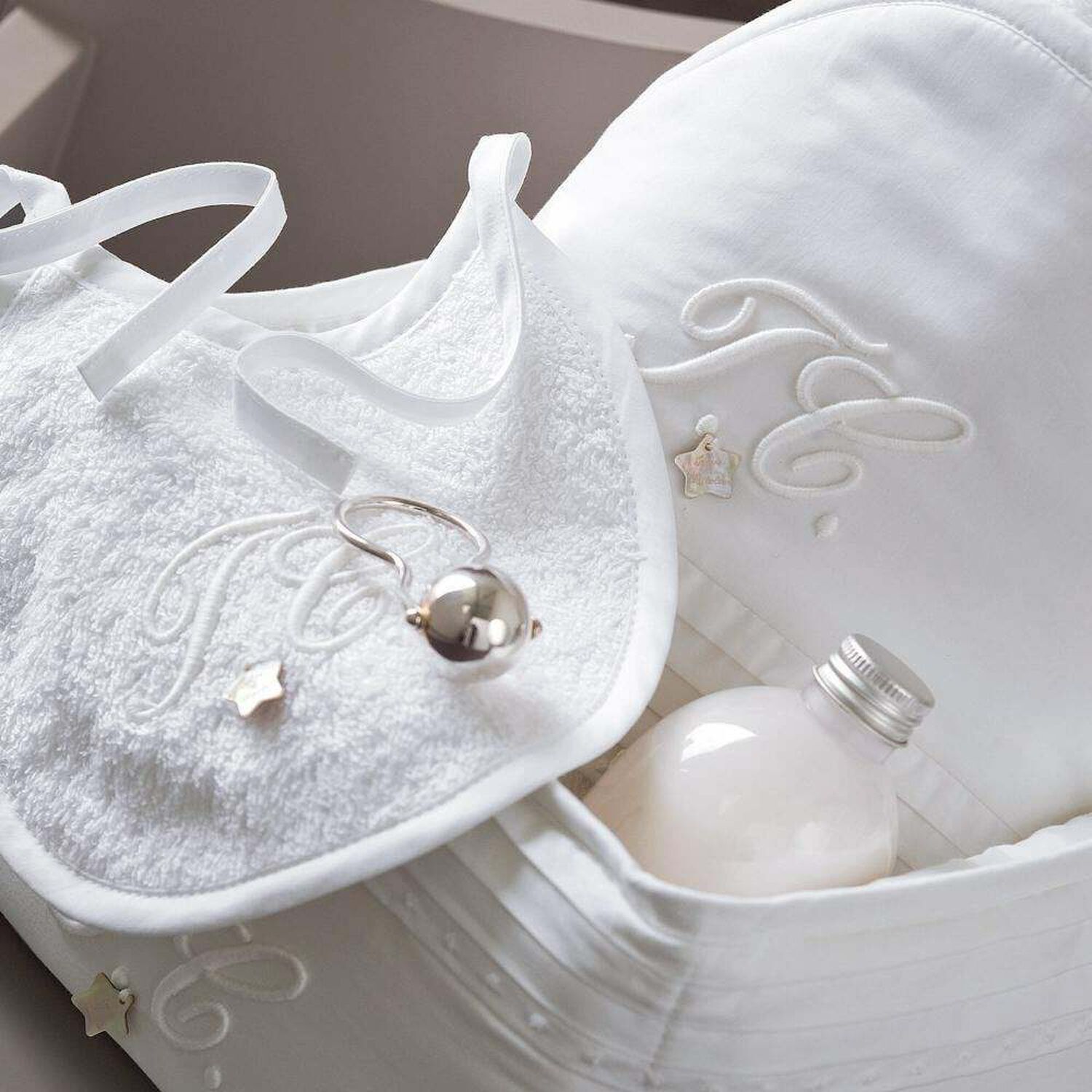 Baby White Accessory Basket, 1, hi-res