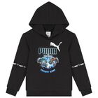 Boys Black Hot Wheels Logo Hooded Top, 1, hi-res