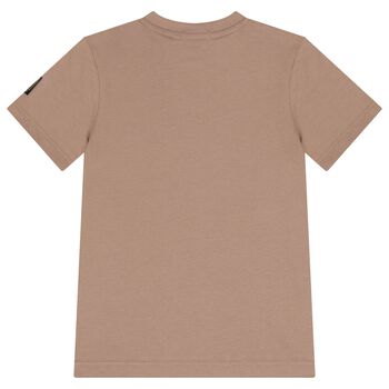 Boys Beige Logo T-Shirt
