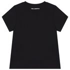 Girls Black Choupette Logo T-Shirt, 1, hi-res