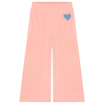 Girls Pink Heart Joggers