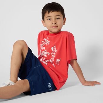 Red Eiffel Tower & Tiger Tail Logo T-Shirt