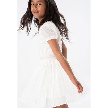 Girls Ivory Pleated Skirt