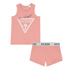 Girls Pink Logo Pyjamas, 1, hi-res