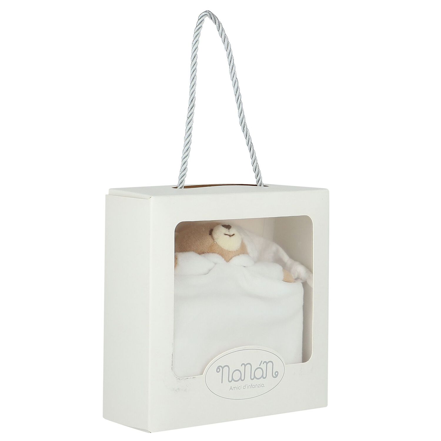 White Teddy Bear Baby Doudou Comforter, 1, hi-res