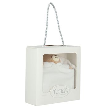 White Teddy Bear Doudou Comforter