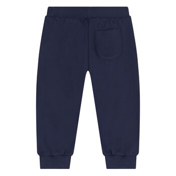 Younger Navy Blue Teddy Bear Logo Joggers