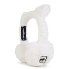Girls White Faux Fur Earmuffs, 1, hi-res