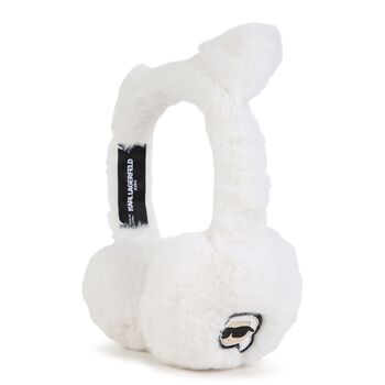 Girls White Faux Fur Earmuffs