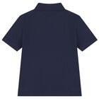 Boys Navy Blue Polo Shirt, 2, hi-res