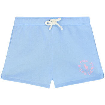 Girls Blue Logo Shorts