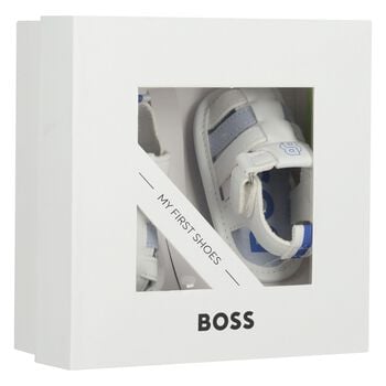 Baby Boys White Logo Sandals