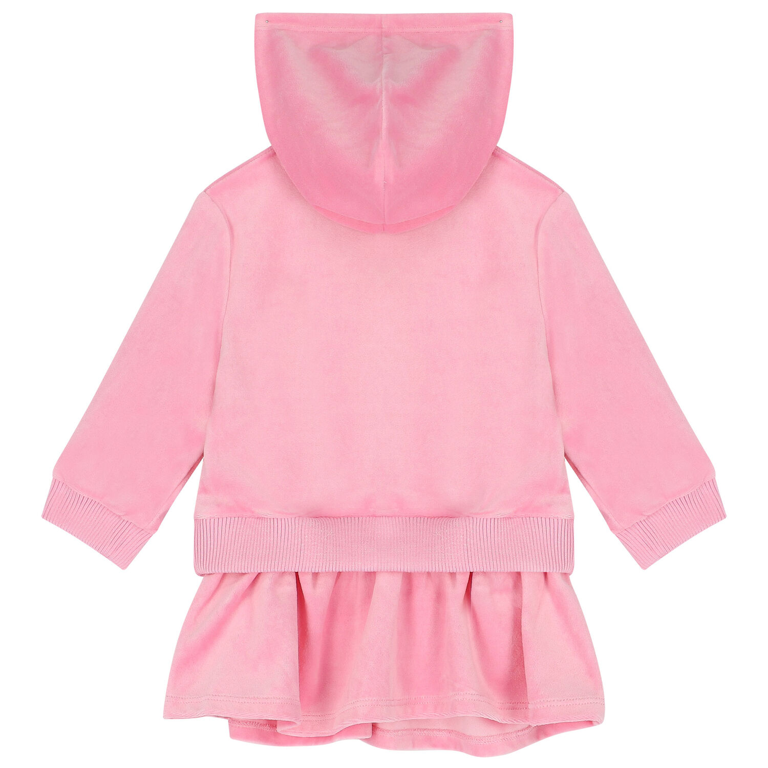 Younger Girls Pink Sequins Hooded Dress, 1, hi-res image number null