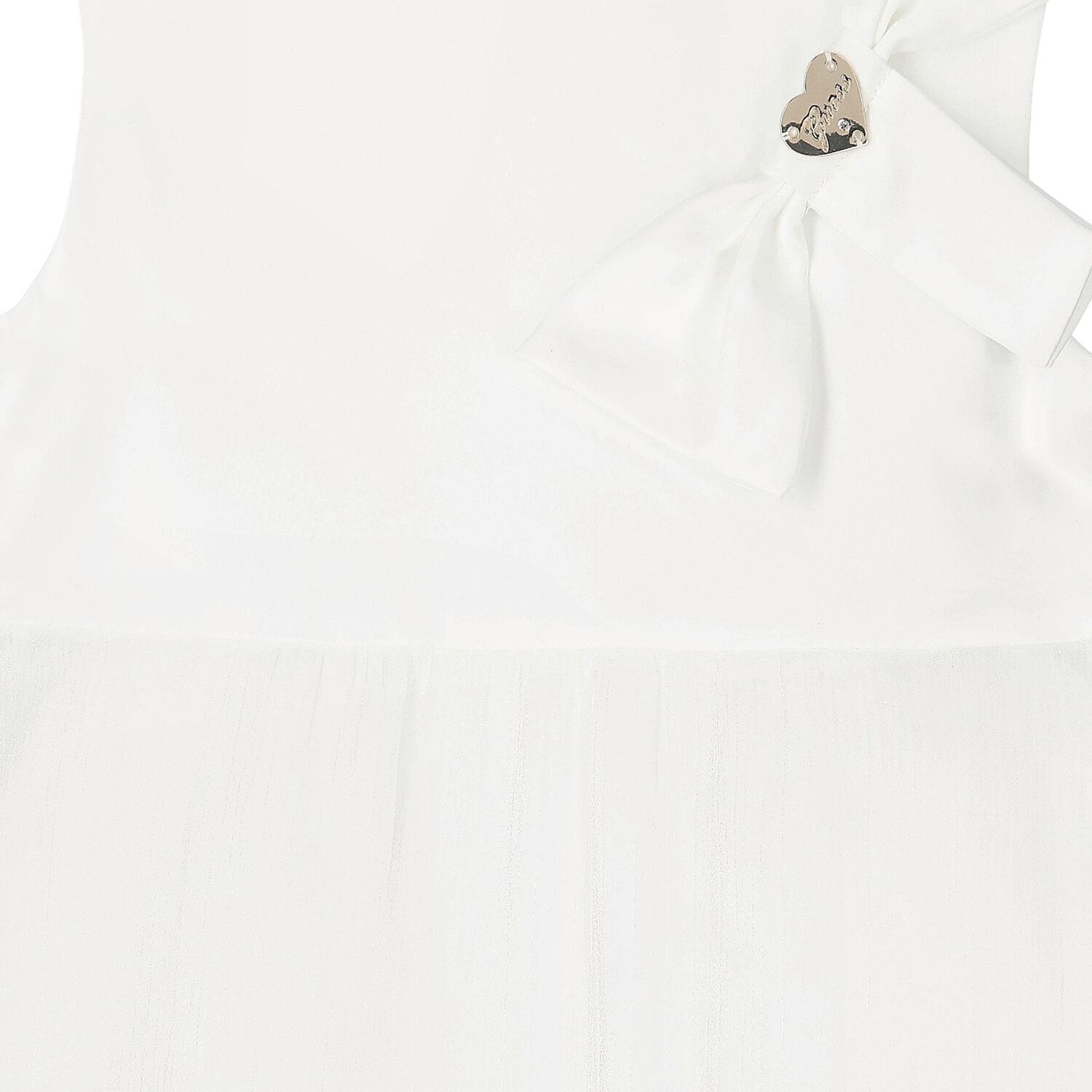 Younger Girls White Satin Dress Set, 1, hi-res image number null