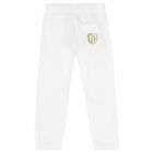 Younger Boys White Logo Joggers, 1, hi-res