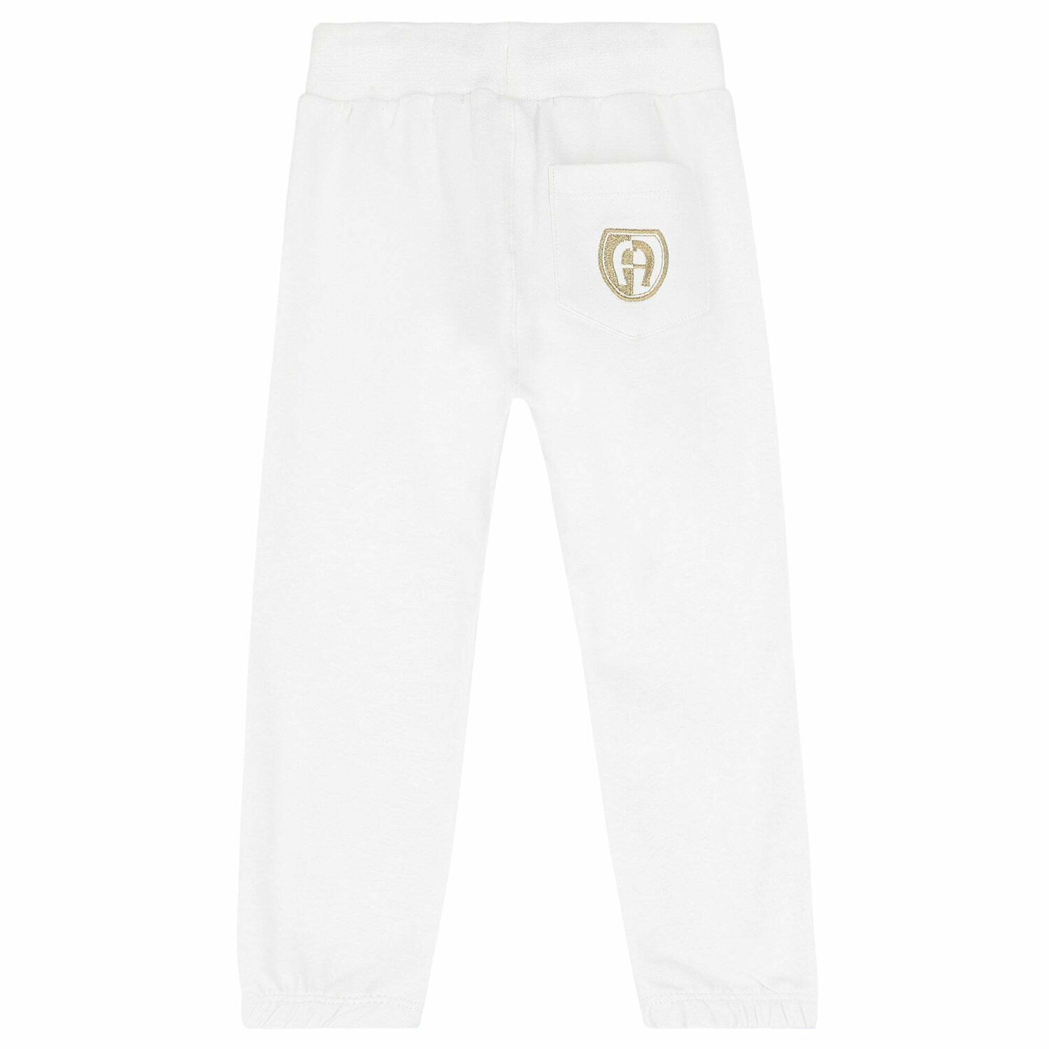 Younger Boys White Logo Joggers, 1, hi-res image number null