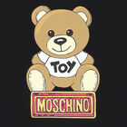 Girls Black Teddy Bear Logo T-Shirt, 1, hi-res