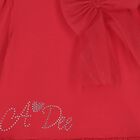 Girls Red Tulle Bow Dress, 1, hi-res