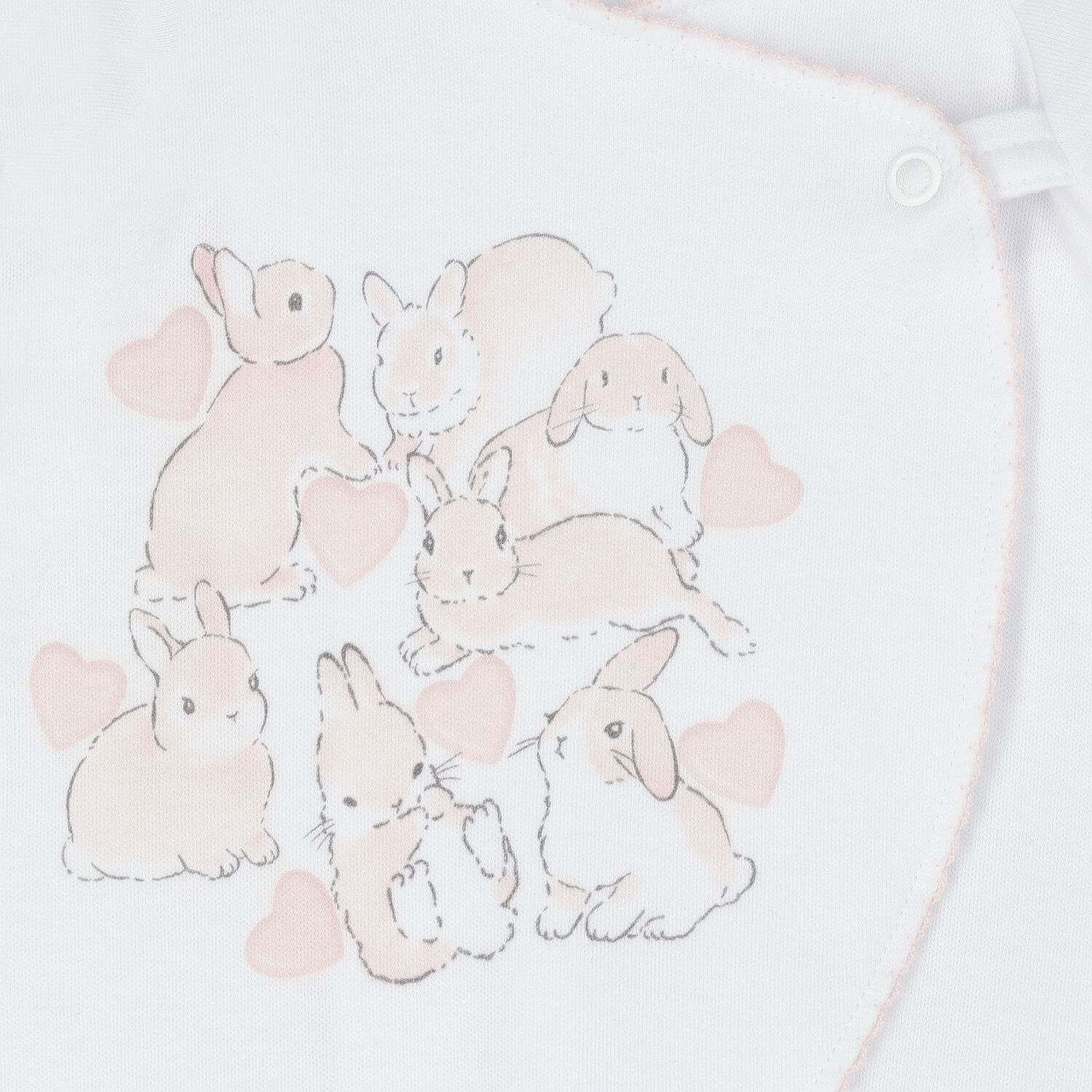 Baby Girls White & Pink Bunny Babygrow Gift Set, 1, hi-res image number null