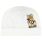 White Teddy Bear Logo Babygrow Gift Set, 1, hi-res