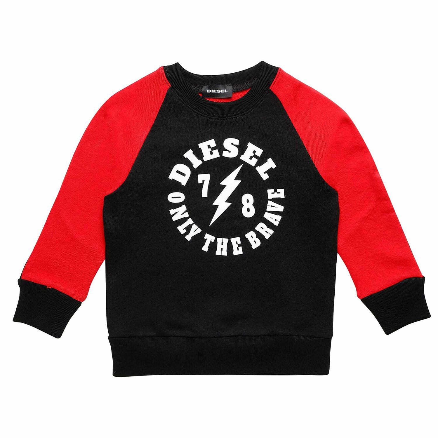Younger Boys Black & Red Logo Sweatshirt, 1, hi-res