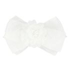 Girls Ivory Flower Hairclip, 1, hi-res