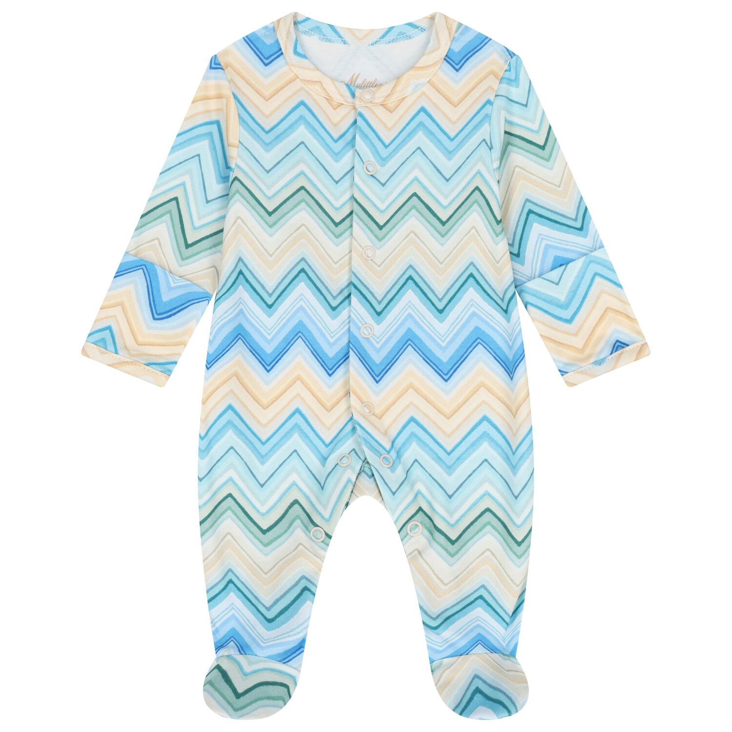 Blue & Yellow Zig Zag Babygrow Set, 1, hi-res image number null