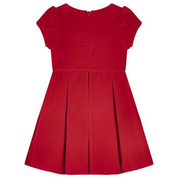 Girls Red Bow Dress