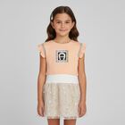 Girls Pink & Gold Logo Dress Set, 1, hi-res