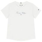Girls White Logo T-Shirt, 2, hi-res